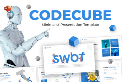 Codecube Technology Minimalist PowerPoint Template