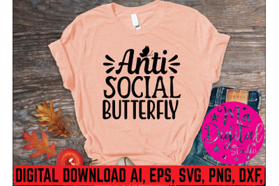 Anti social butterfly svg