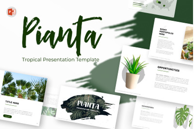 Pianta Tropical Modern PowerPoint Template