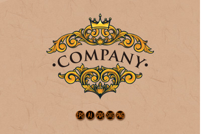 Company Bussines Vintage Crown Ornate