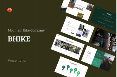 Bhike Modern Mountain Bike PowerPoint Template