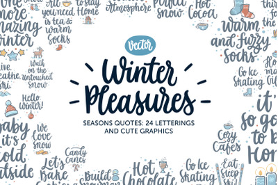 Winter Pleasures vector set