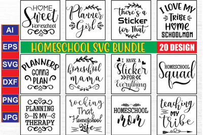 Homeschool SVG Design Bundle