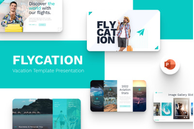 Flycation Vacation PowerPoint Template
