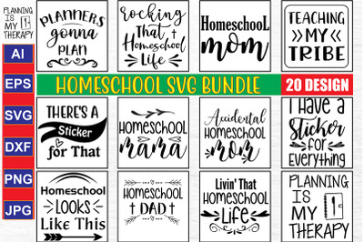 Homeschool SVG Design Bundle, Vol 1