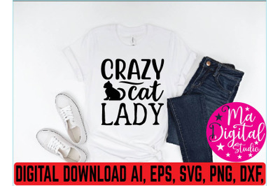 Crazy cat lady svg