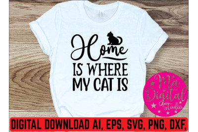 Home is where my cat is svg