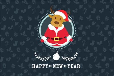 santa-deer-christmas-card