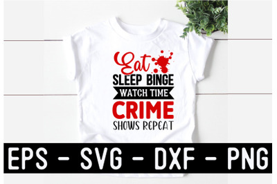 True Crime SVG T shirt Design Template