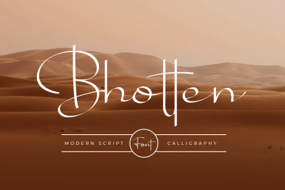 Bhotten Script - Modern Calligraphy Fonts