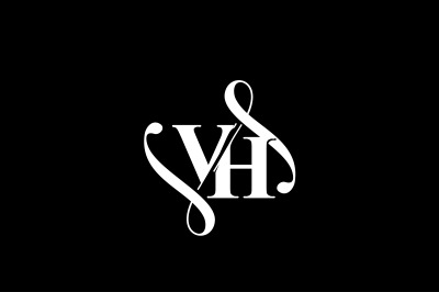 VH Monogram logo Design V6
