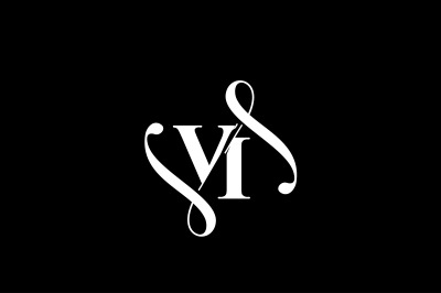 VI Monogram logo Design V6