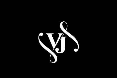 VJ Monogram logo Design V6