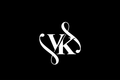 VK Monogram logo Design V6