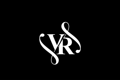 VR Monogram logo Design V6