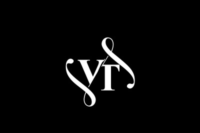 VT Monogram logo Design V6