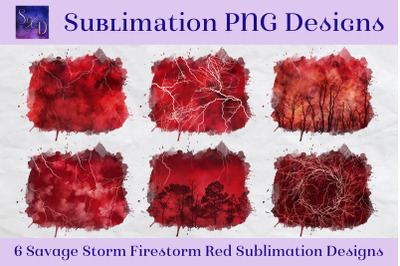 Sublimation PNG Designs - Savage Storm Firestorm Red Images