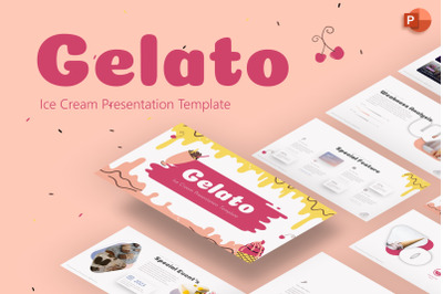 Gelato Ice Cream Creative PowerPoint Template
