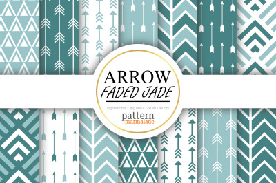 Arrow Faded Jade Digital Paper - S1007
