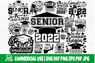 Senior 2022 SVG, Class of 2022 Svg Bundle, Graduation Svg Cut Files