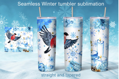 Winter tumbler sublimation 20oz Tumbler Design PNG Snow Wrap