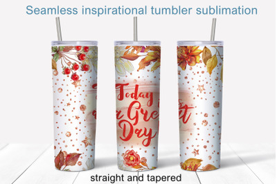 Inspiration tumbler sublimation 20oz Floral tumbler design