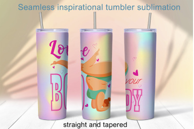 Inspiration tumbler sublimation 20oz Floral tumbler design