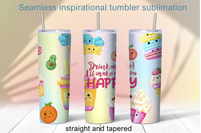 Inspiration tumbler sublimation 20oz Floral tumbler design