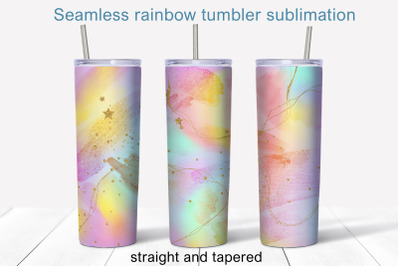 Abstract rainbow tumbler sublimation 20oz tumbler design png