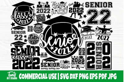 Graduation SVG Bundle, Senior 2022 SVG, Class of 2022 Svg, Png