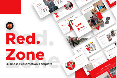 Red Zone Business PowerPoint Template