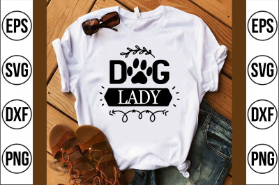 dog lady svg cut file