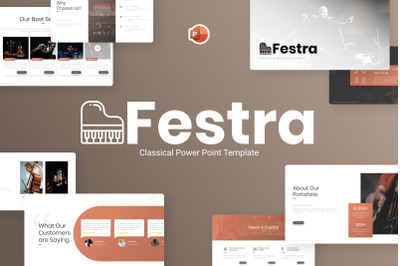 Festra Classical Music Luxury PowerPoint Template