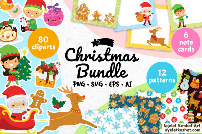 Christmas Bundle - clipart, notes and patterns