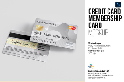 Credit Card / Membership Card Mockup - 11 views