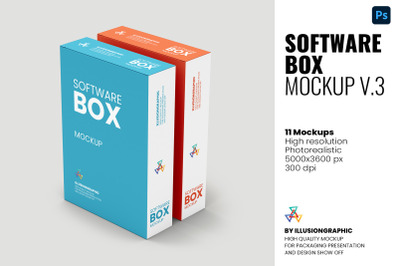 Software Box Mockup v.3 - 11 Views