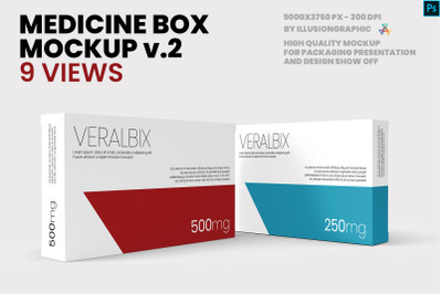 Medicine Box Mock-up v.2 - 9 Views