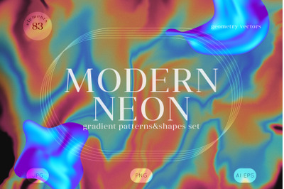MODERN NEON GRADIENTS &amp; SHAPES