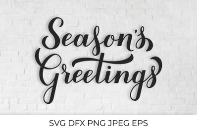 Seasons Greetings SVG calligraphy hand lettering