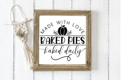 Made With Love Baked Pies SVG