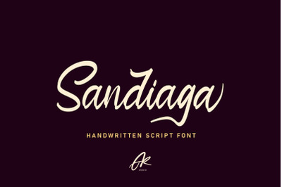 Sandiaga - Modern Script Font