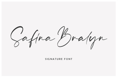 Safina Bralyn - Signature Font