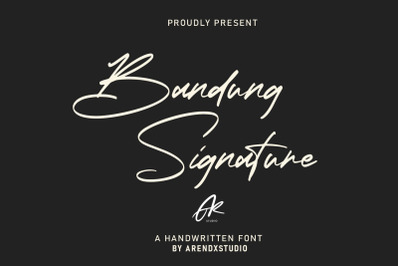Bandung Signature - Modern Font