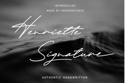 Henriette - Signature Script Font