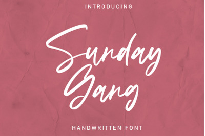 Sunday Gang - Handwritten Font