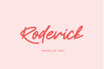 Roderick - Monoline Font