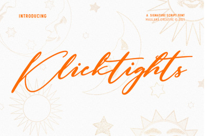 Klicktights Script Font