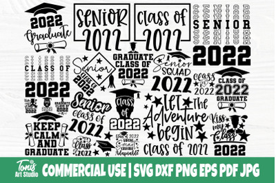 Class of 2022 SVG Bundle, Senior 2022 Svg, Graduation Svg, Png