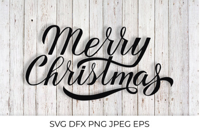 Merry Christmas calligraphy lettering  SVG