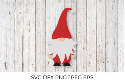 Cute Nordic gnome SVG. Christmas or Valentines gnome.